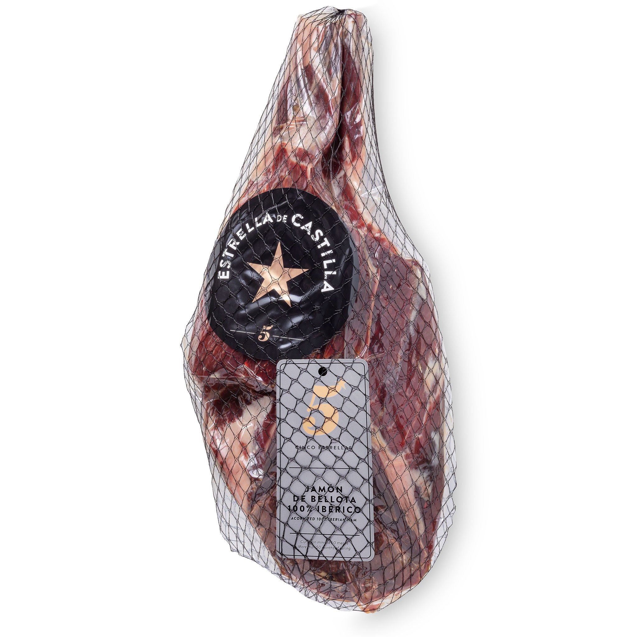 Jamón de Bellota 100% Ibérico - Pata Negra Cinco Estrellas - Ganzer Schinken ohne Knochen