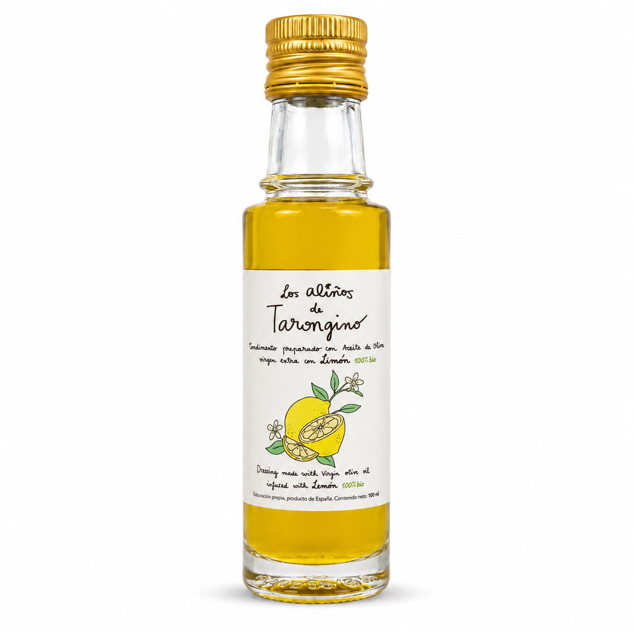 Natives Olivenöl Extra mit Zitrone – Tarongino Zitronenöl aus Spanien (100 ml)