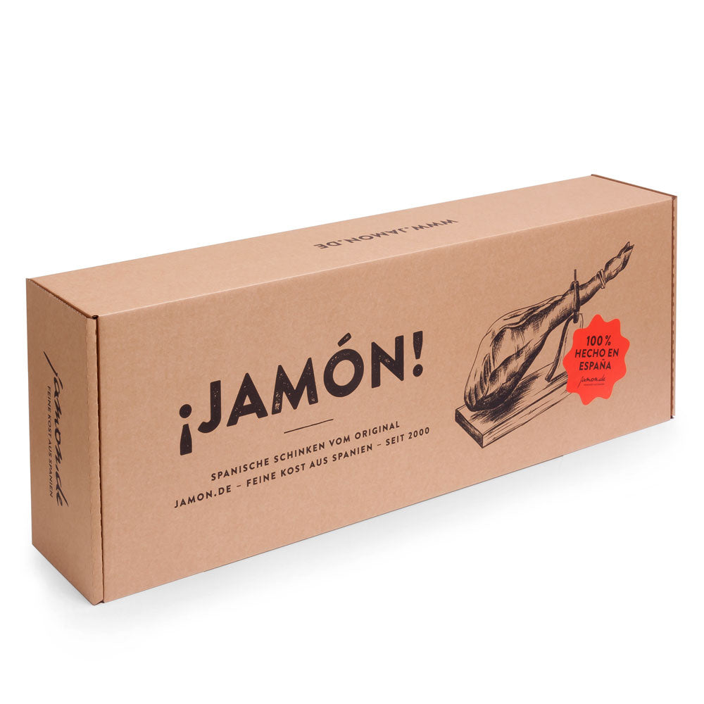 JAMON-BOX NR. 2 - Serrano-Schinken 6,5kg im Geschenkkarton mit Zubehör