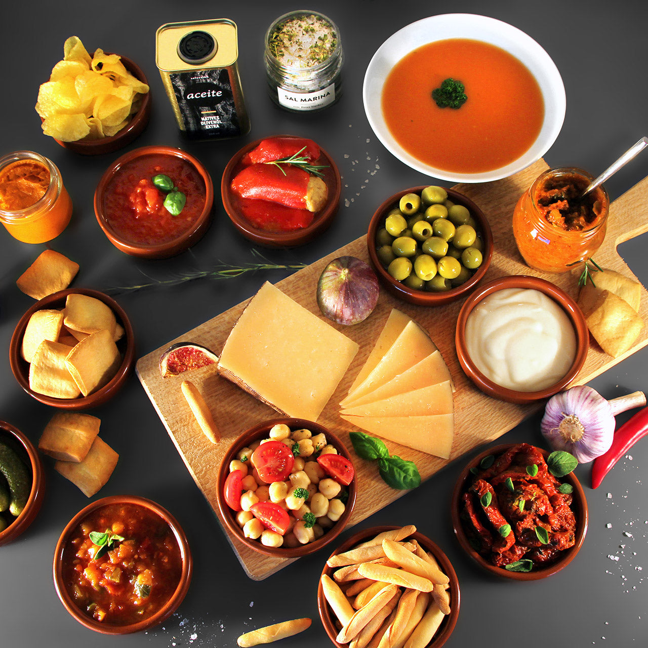 VEGETARISCHE TAPAS | Fleischlose Tapas im Set für 6-8 Personen