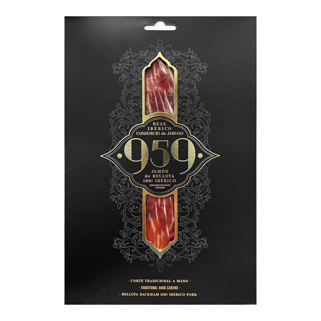 Pata Negra Schinken | Jamón Bellota 100% Ibérico | 80g per Hand geschnitten
