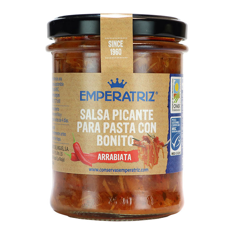 Würzige Pasta-Soße All´Arrabiata mit Bonito del Norte Thunfisch