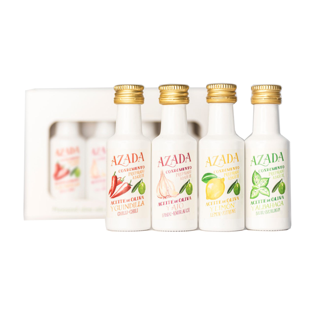 Geschenk-Set Mediterrane Olivenöle Azada Organic (4-fach)