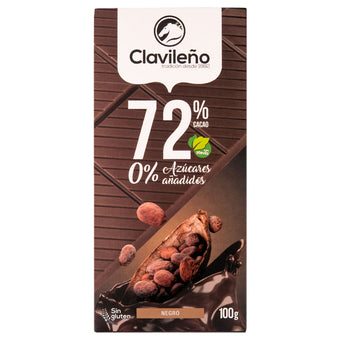 Chocolate Negro - Dunkle Schokolade 72% Kakao - 100g Tafel