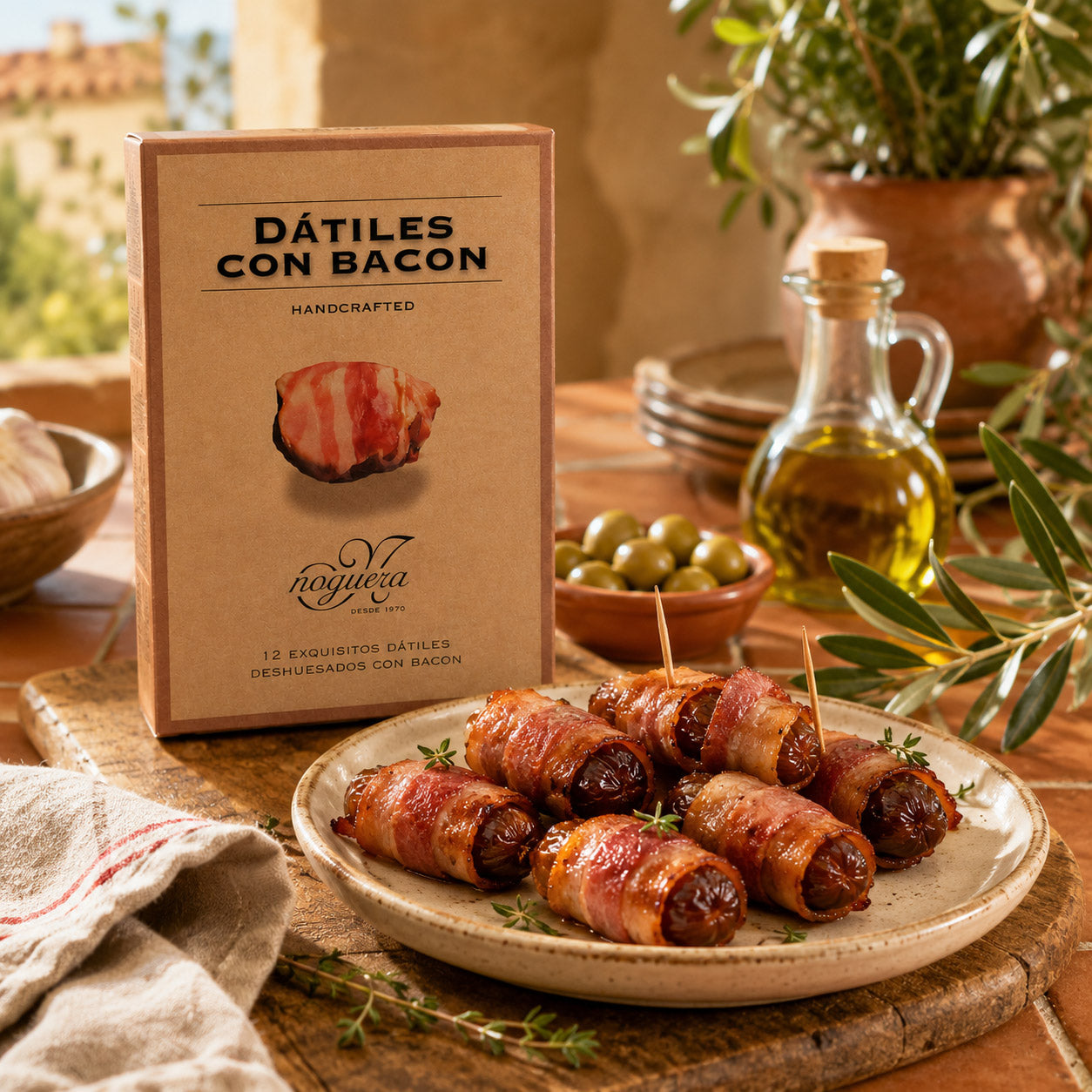 Datteln im Speckmantel - Dátiles con Bacon (150g)