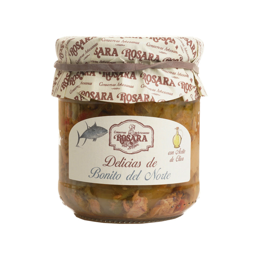 Delicias de Bonito – Weißer Thunfisch mit Gemüse in Olivenöl