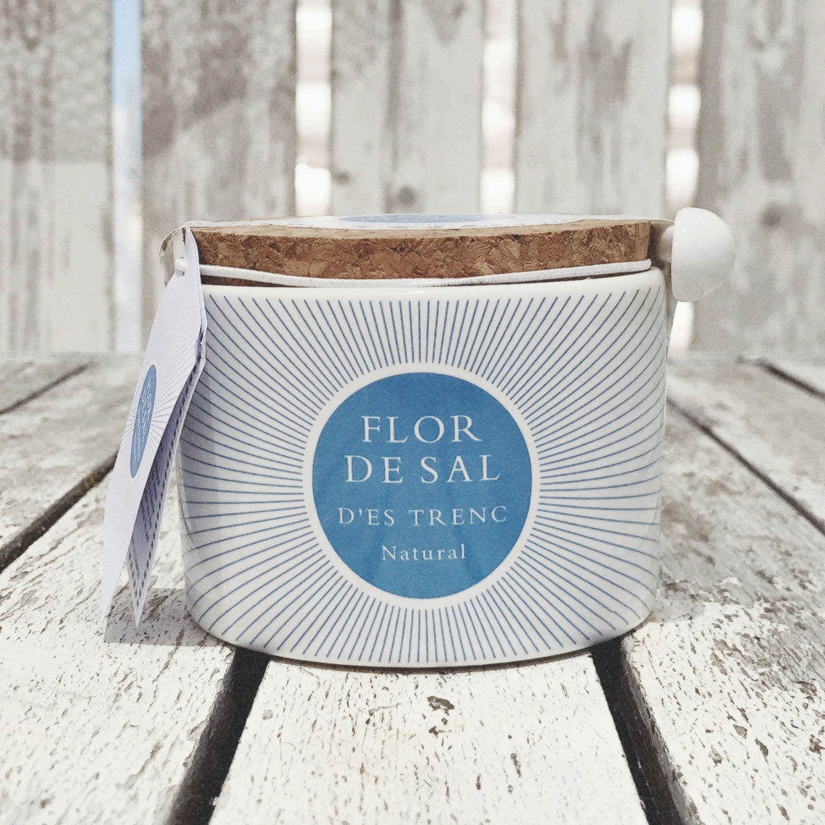Flor de Sal Natural D’Es Trenc Mallorca – In Keramikdose mit Löffelchen 100g