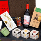 FROHES FEST - Weihnachtliche Geschenk-Box mit edlen Patés, Rotwein und Turrón