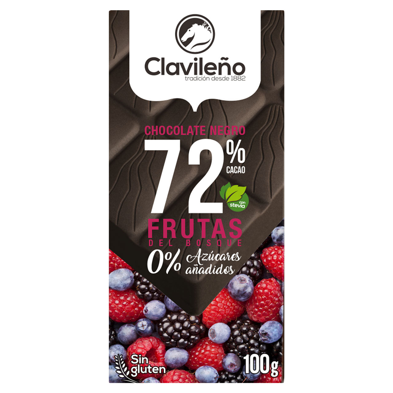 Chocolate Frutas del Bosque - Dunkle Schokolade 72% Kakao mit Waldfrüchten