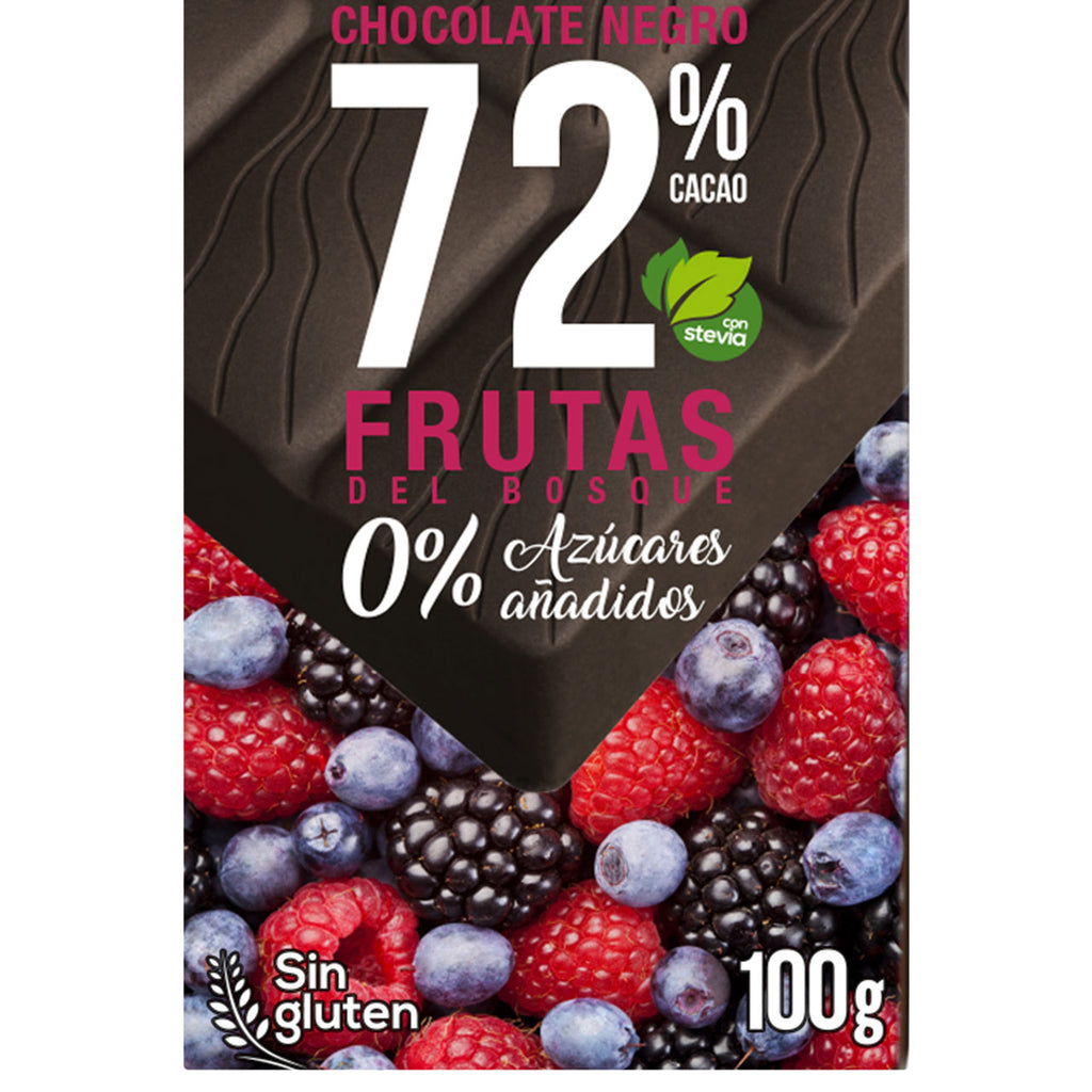 Chocolate Frutas del Bosque - Dunkle Schokolade 72% Kakao mit Waldfrüchten