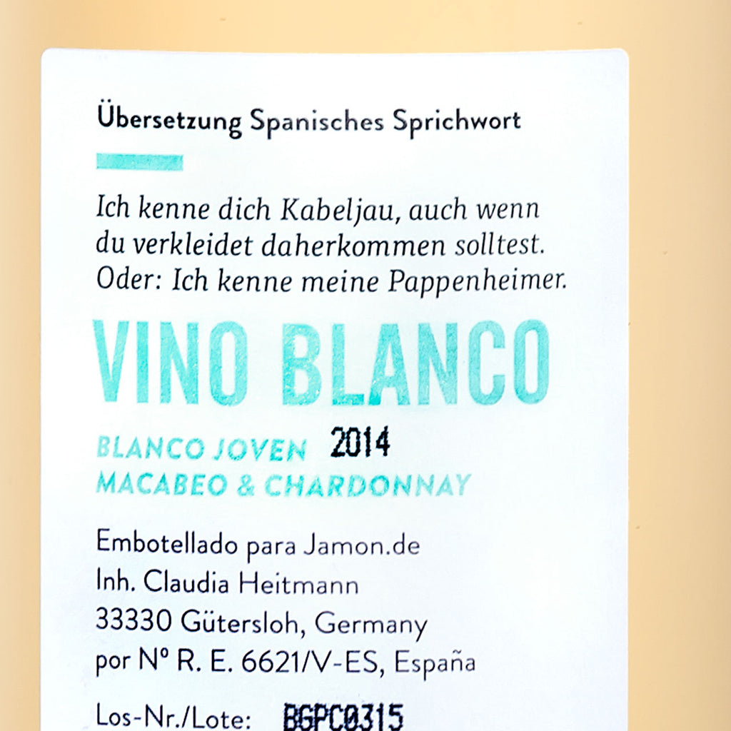 Hauswein Nr. 2 - Vino Blanco (1 Flasche)