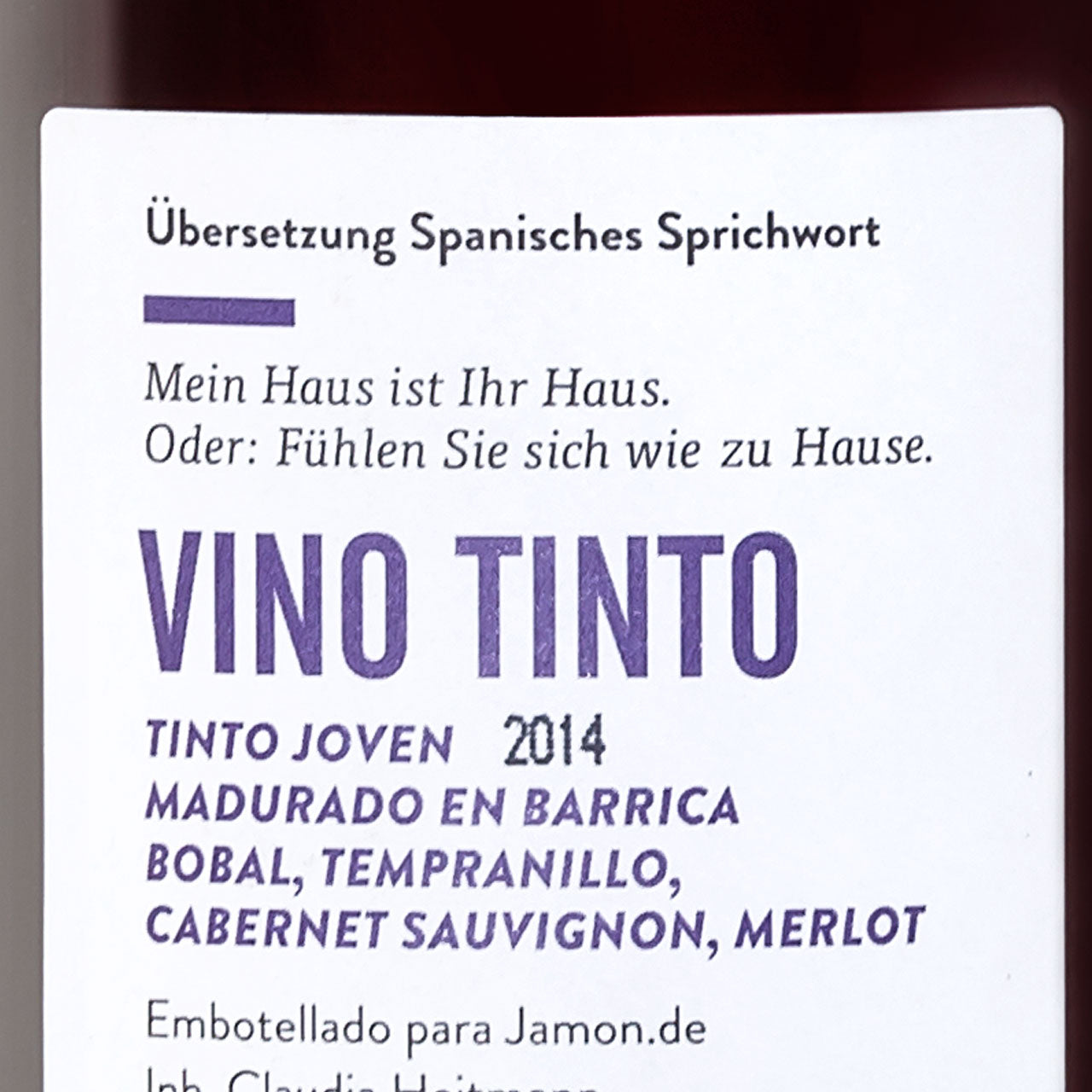 Hauswein Nr. 1 - Vino Tinto (1 Flasche)