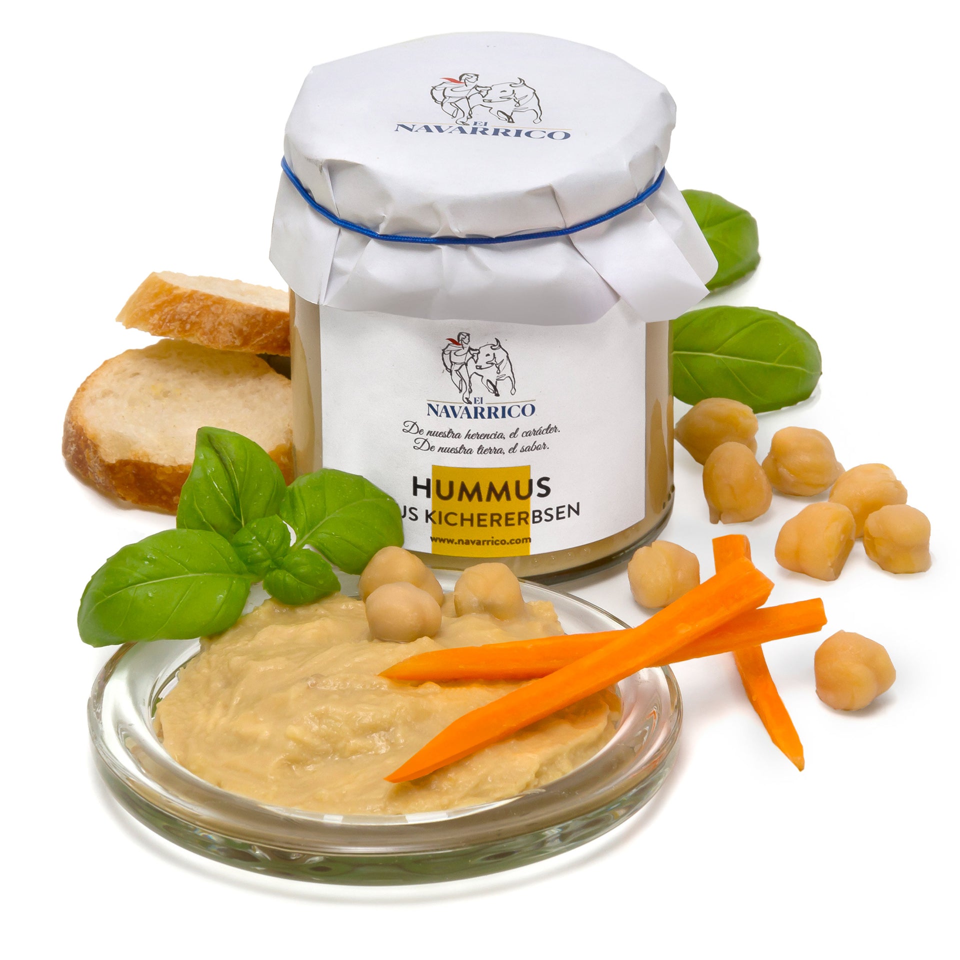 Hummus aus Kichererbsen mit nativem Olivenöl Extra Navarrico 220g Spanien Shop