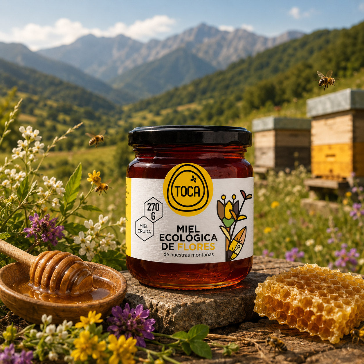 TOCA –  Berghonig Flores de Montaña, roh | 270 g | Spanien, Galicien