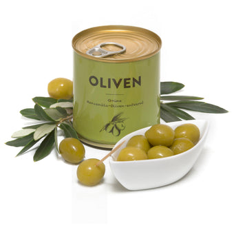 Grüne Manzanilla Oliven ohne Kern 80g