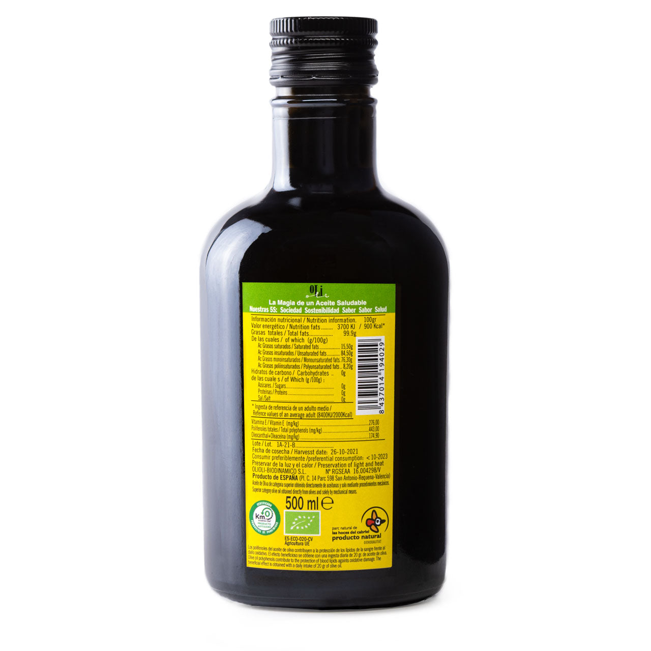 1 Olivo por la Paz 100% Arbequina Natives Olivenöl Extra 500ml