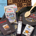 PAELLA-BOX mit Paella-Pfanne, Reis, Olivenöl, Safran-Gewürz & Löffel