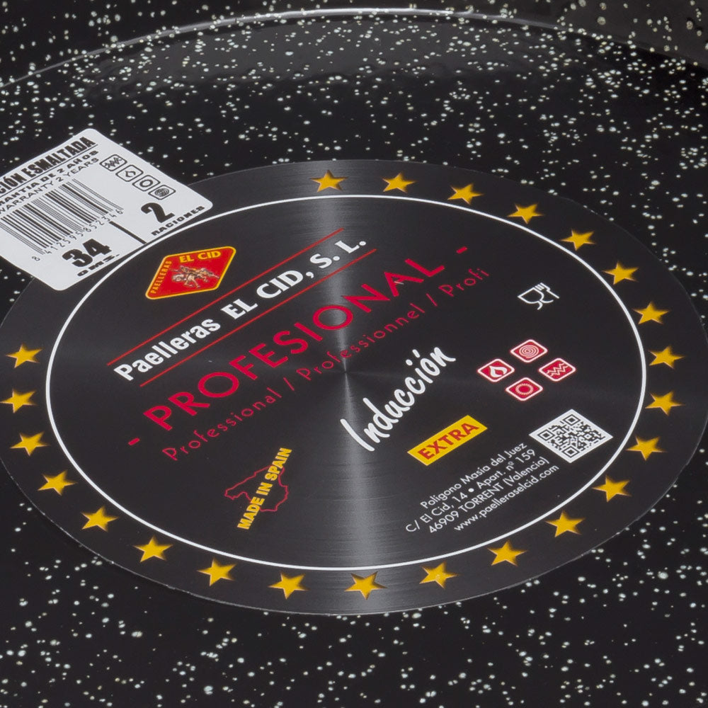 Paella-Pfanne emailliert 34cm für Induktion