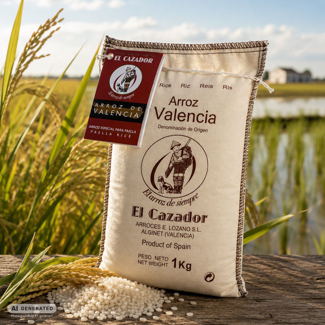Paella-Reis Extra D.O. Valencia - Im traditionellen Stoffbeutel 1kg