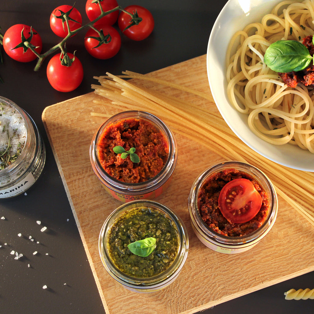 PESTO PESTO - Schlemmerbox mit Pasta, Pesto, Olivenöl und Meersalz
