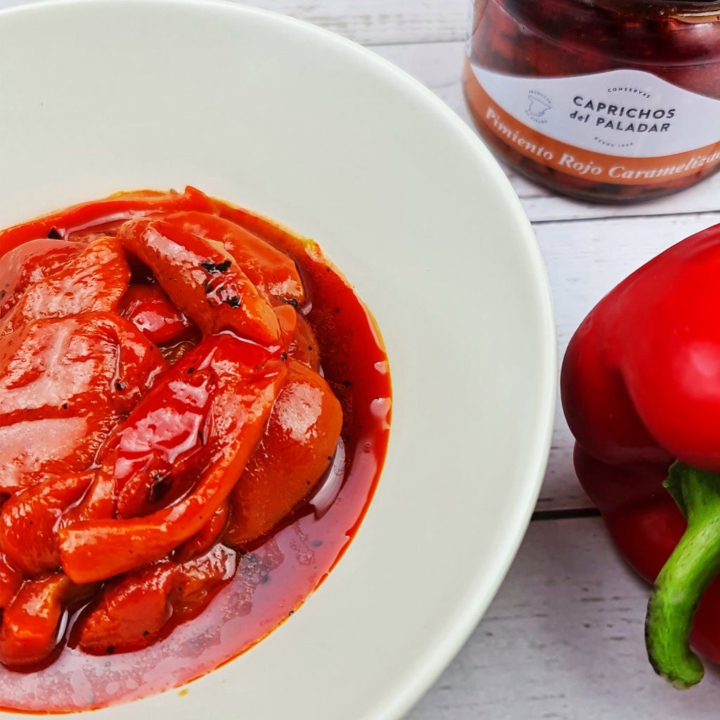 Pimientos caramelizados - Karamellisierte Rote Paprikastreifen