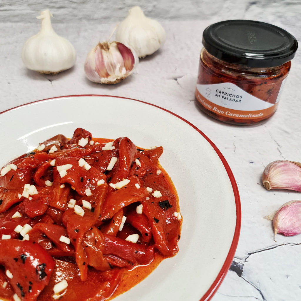 Pimientos caramelizados - Karamellisierte Rote Paprikastreifen