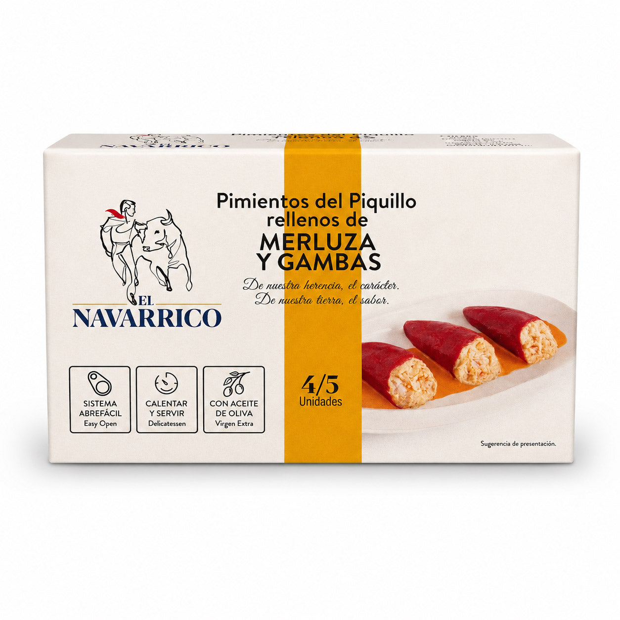 Pimientos rellenos de merluza y gambas - Mit Seehecht und Gambas gefüllte Paprikaschoten