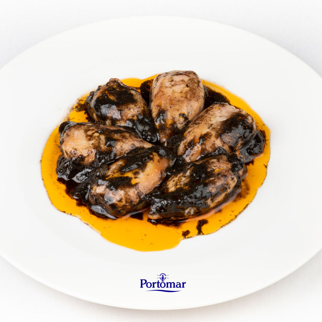Chipirones en su tinta – Kleine Tintenfische in Tinten-Sauce