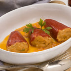Pimientos rellenos de hongos - Mit Pilzen gefüllte Paprikaschoten