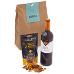 Geschenktüte RIOJA - Edler Reserva Rotwein D.O.C. Rioja und Gourmet-Nuss-Mischung