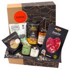 TAPAS - Präsentkorb mit Serrano-Schinken, Allioli & Craft-Bier