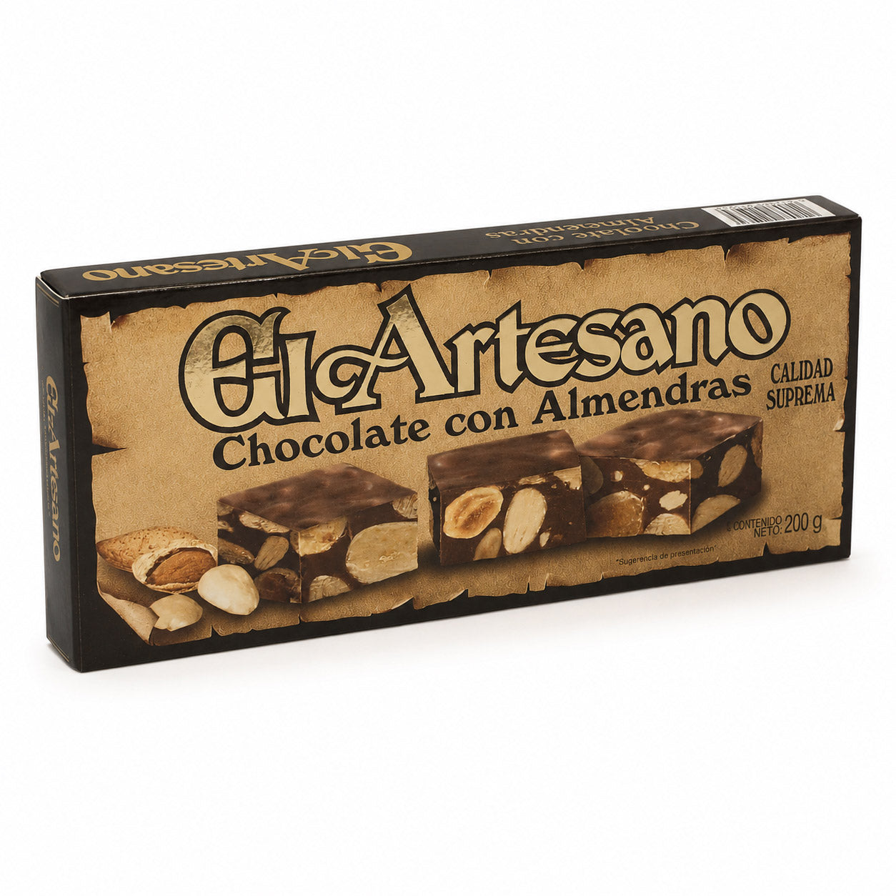 Turrón Chocolate con Almendras - Schokoladen-Turrón mit Mandeln