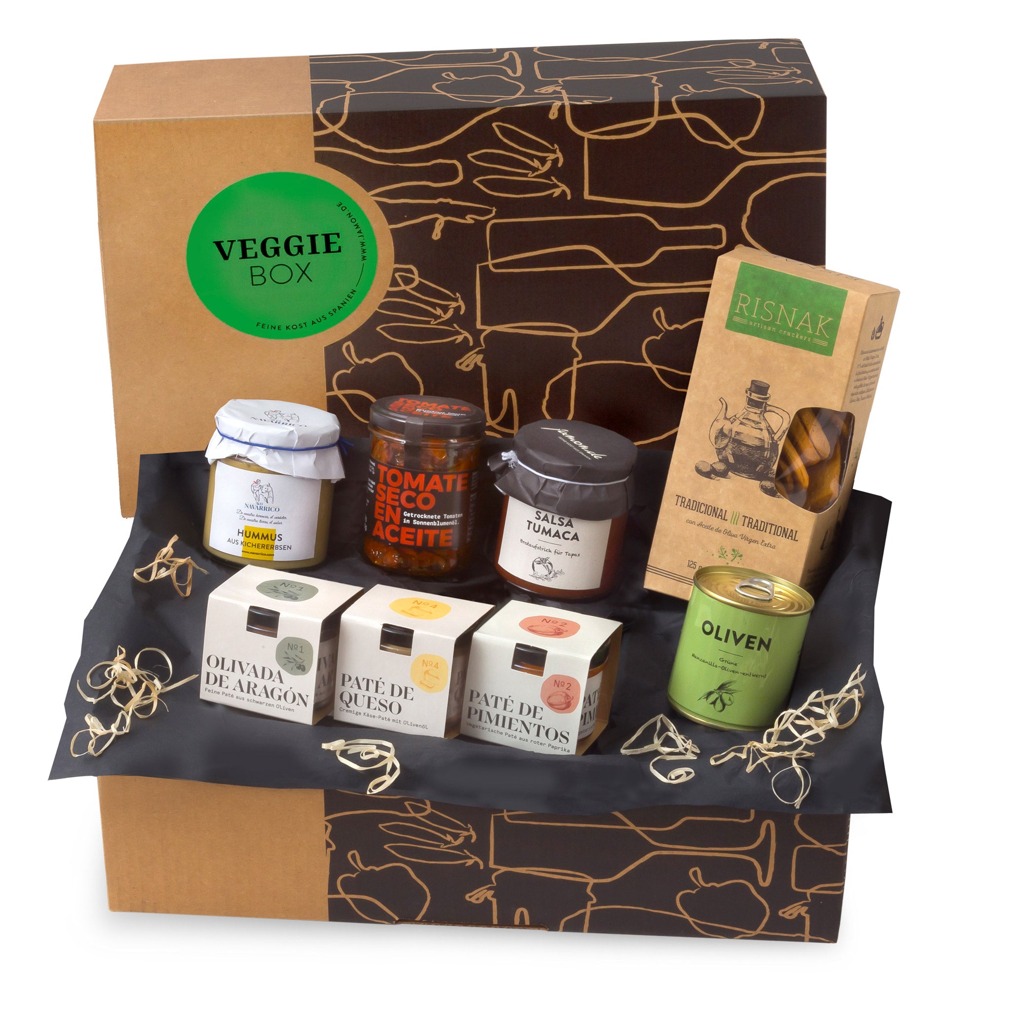 VEGGIE-BOX - Geschenkkorb mit vegetarischen Delikatessen aus Spanien