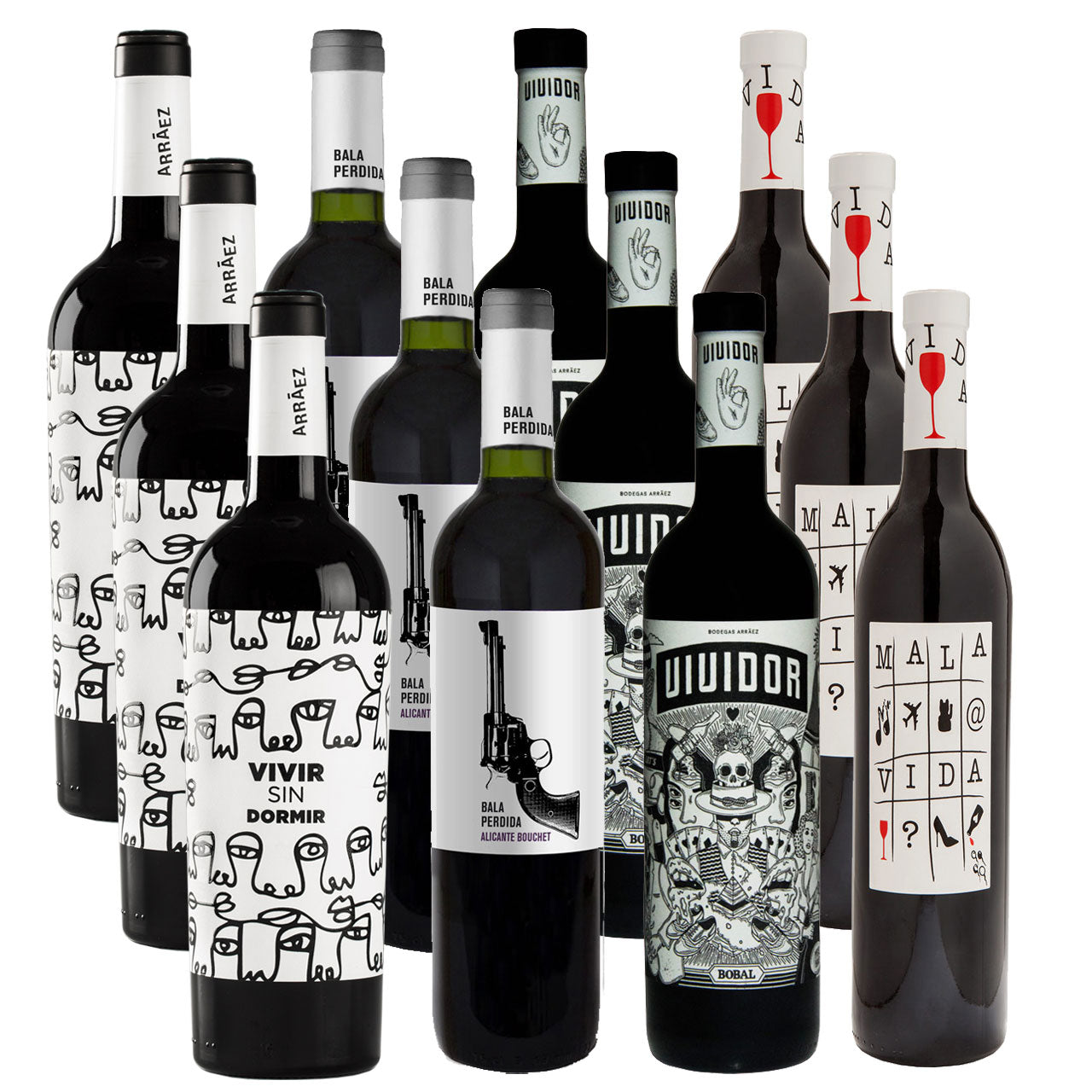 Wein-Set VERRÜCKTE WEINE Antonio Arráez (12 Flaschen)