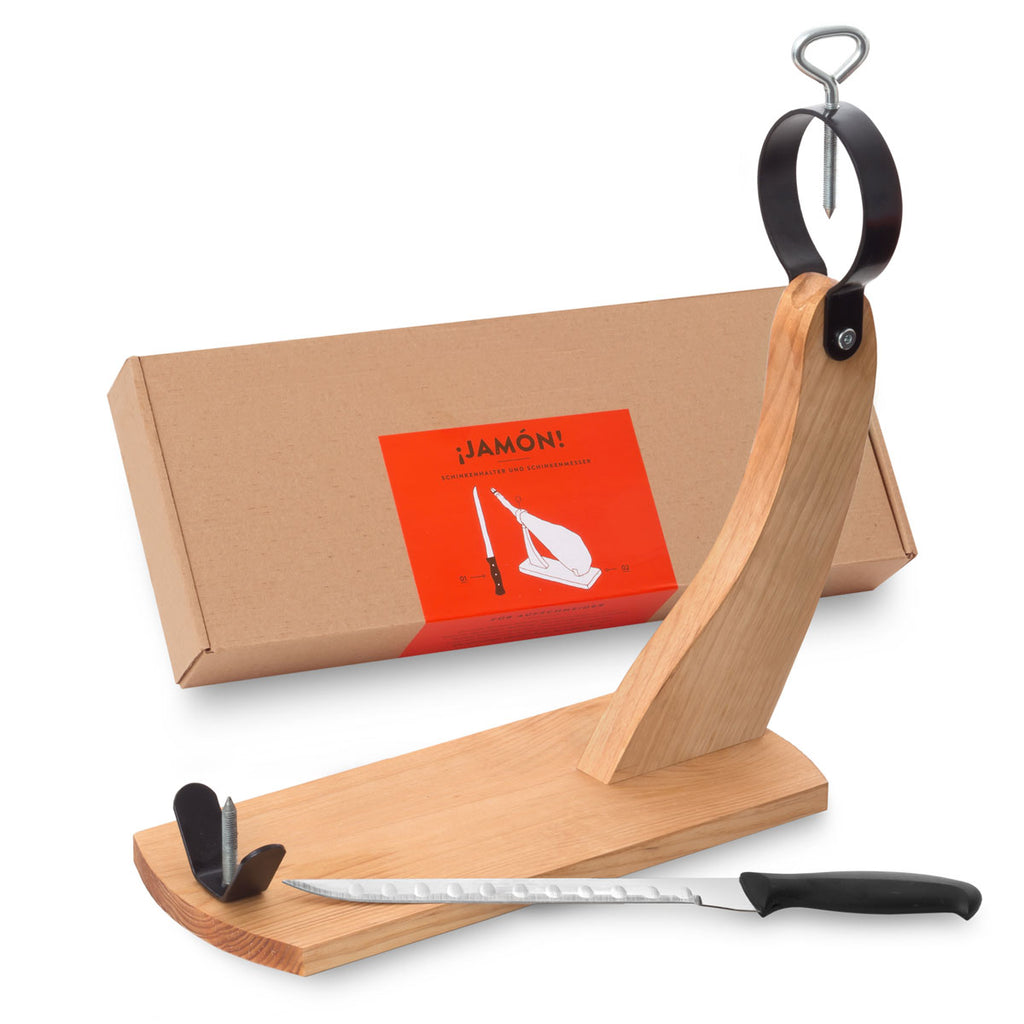 Schinken-Zubehör-Set | Schinkenständer und Schinkenmesser