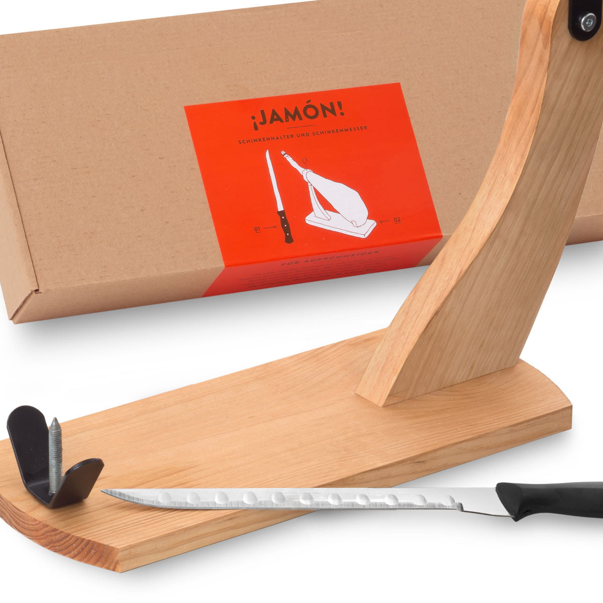 Schinken-Zubehör-Set | Schinkenständer und Schinkenmesser