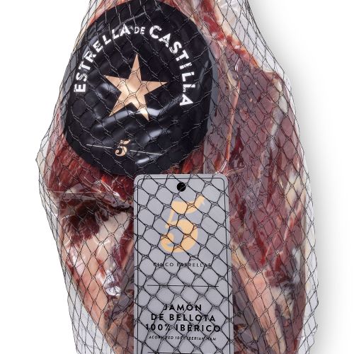 Jamón de Bellota 100% Ibérico - Pata Negra Cinco Estrellas - Ganzer Schinken ohne Knochen 